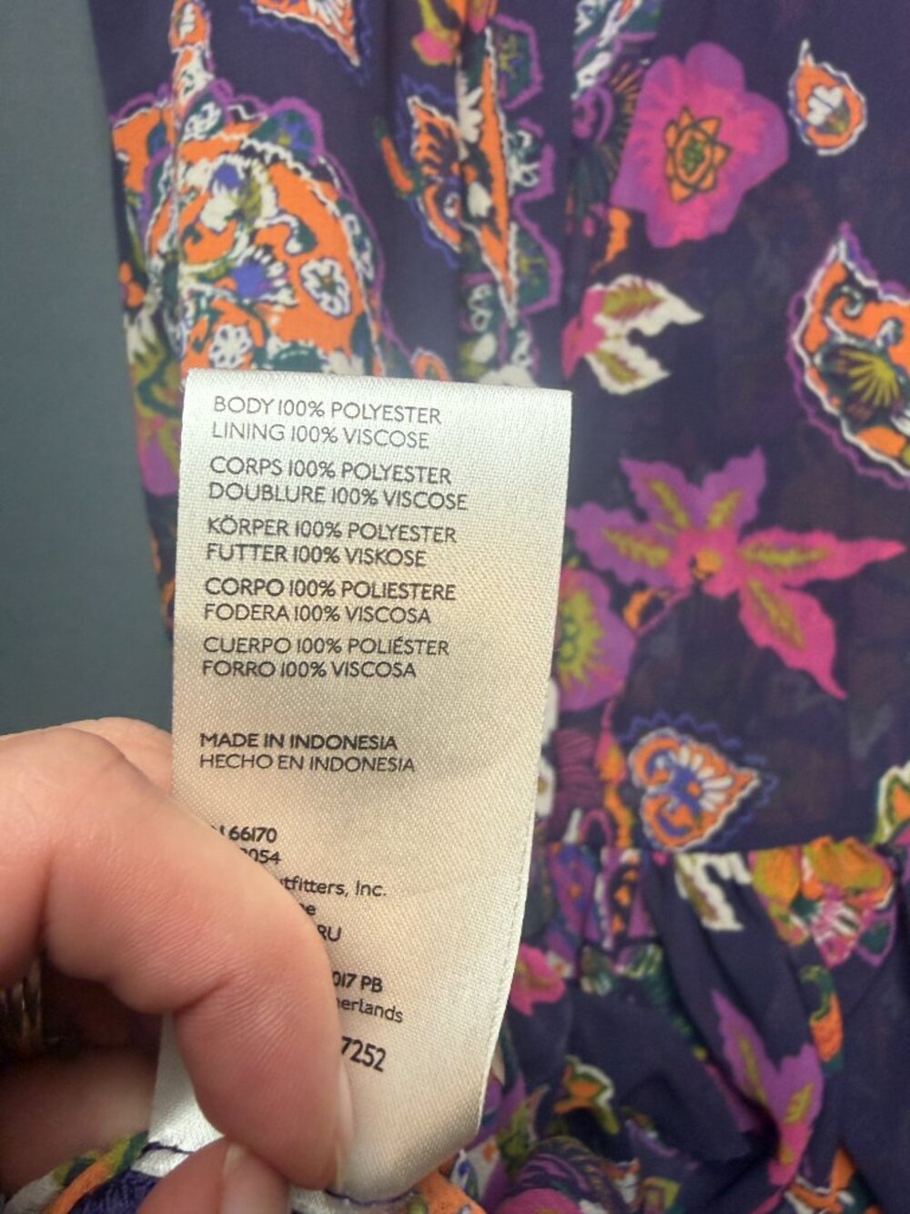 Free People Size Xs Ibiza Nights Mini Dress Ruffled Floral Print Button Purple - Picture 8 of 10